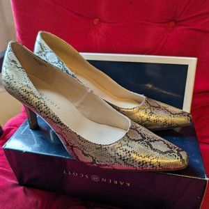 Karen Scott Clancy Metallic Snake Print Pumps, 10M